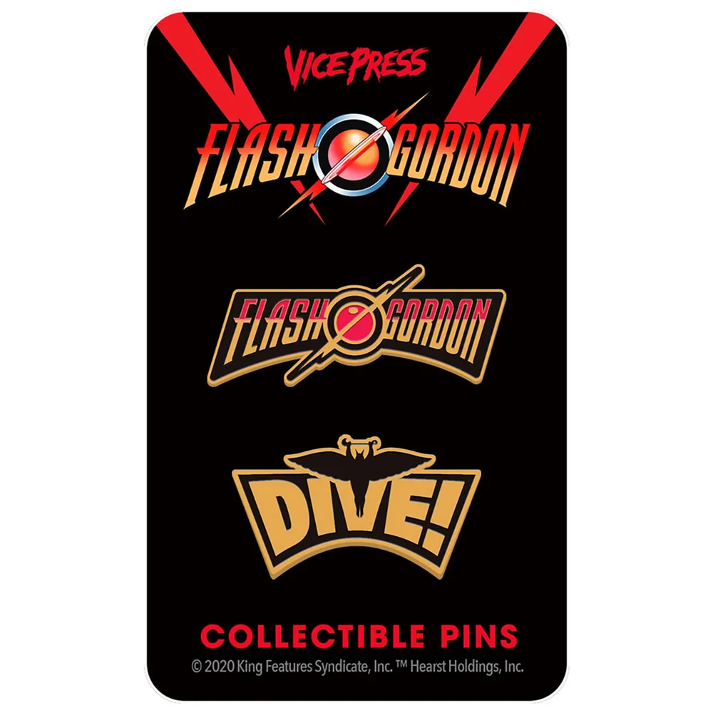 Flash Gordon Limited Edition Hard Emaille Pin Set 3 van Florey Afbeelding 1