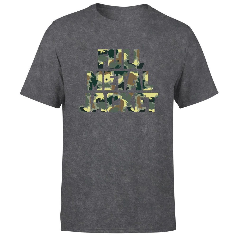 Full Metal Jacket Camo Title Unisex T-Shirt - Black Acid Wash - S Afbeelding 1