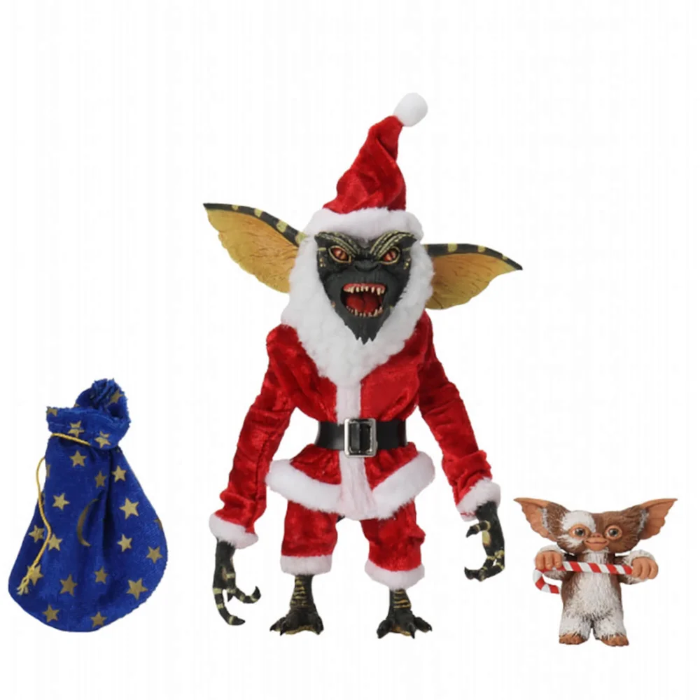 NECA Gremlins Kerstman Streep en Gizmo 18 cm Schaal Actiefiguren Set Afbeelding 1
