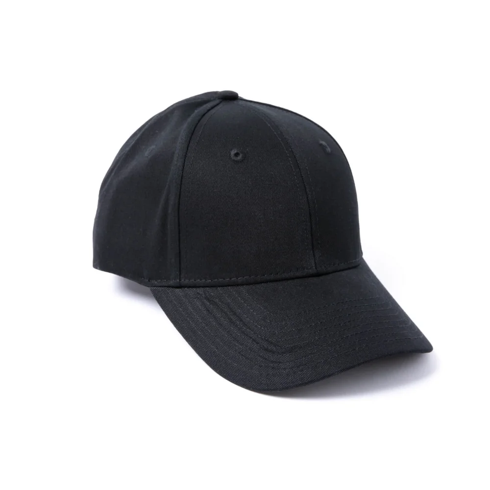 Own Brand 6 Panel Cotton Baseball Cap Black Mr Flat Embroidered Afbeelding 1