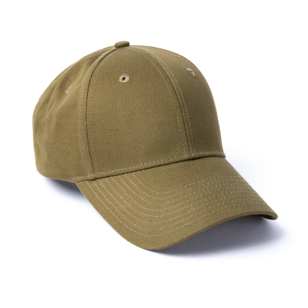 Milliner 6 Panel Cotton Baseball Cap Military Olive Mr Flat Embroidered Afbeelding 1