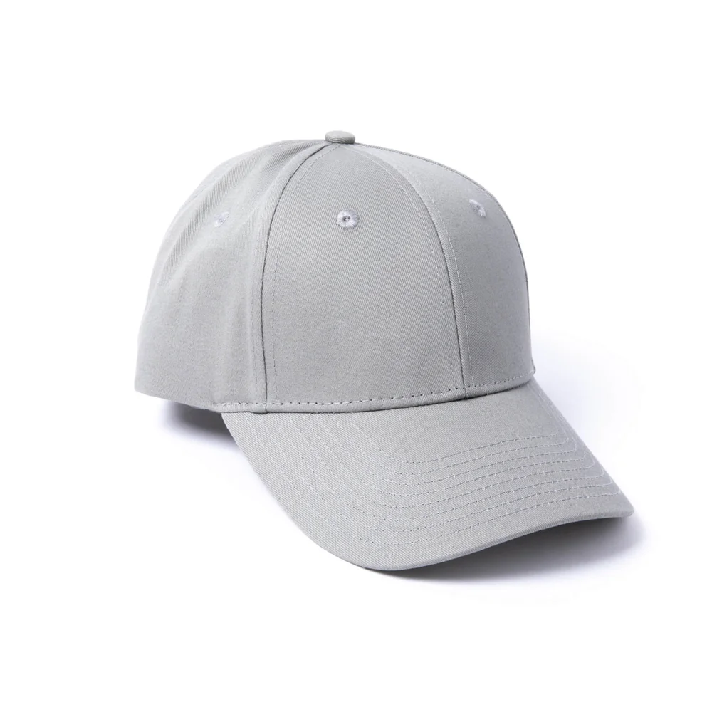 Milliner 6 Panel Cotton Baseball Cap Sleet Grey Mr Flat Embroidered Afbeelding 1