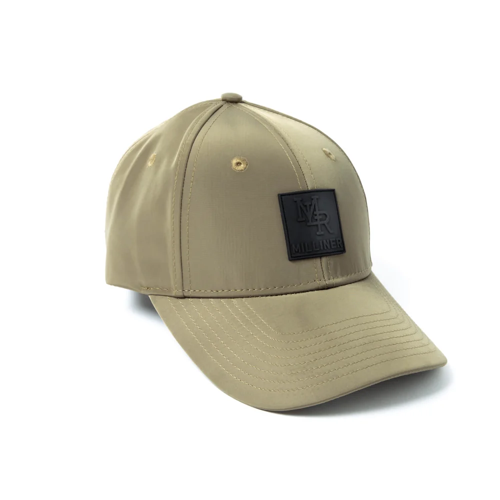 Milliner 6 Panel Nylon Rubber Badge Olive Cap Afbeelding 1