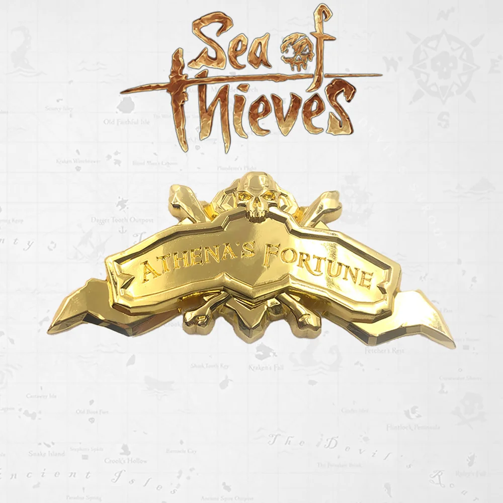 Sea of Thieves Athena's Fortune Ship Plaque 24K Gold Plated Limited Edition Replica Afbeelding 1