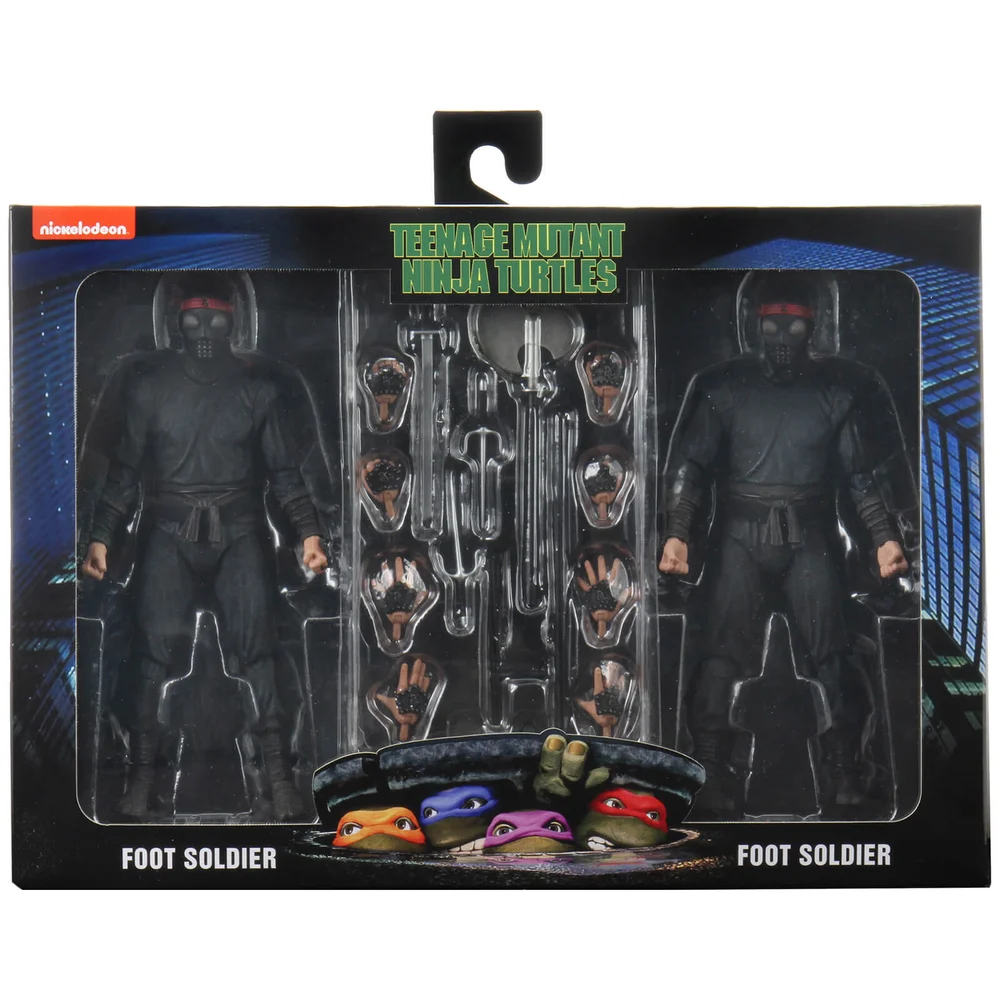 NECA Teenage Mutant Ninja Turtles 1990 film Foot Soldier 2 Pack Actie Figuren Afbeelding 1