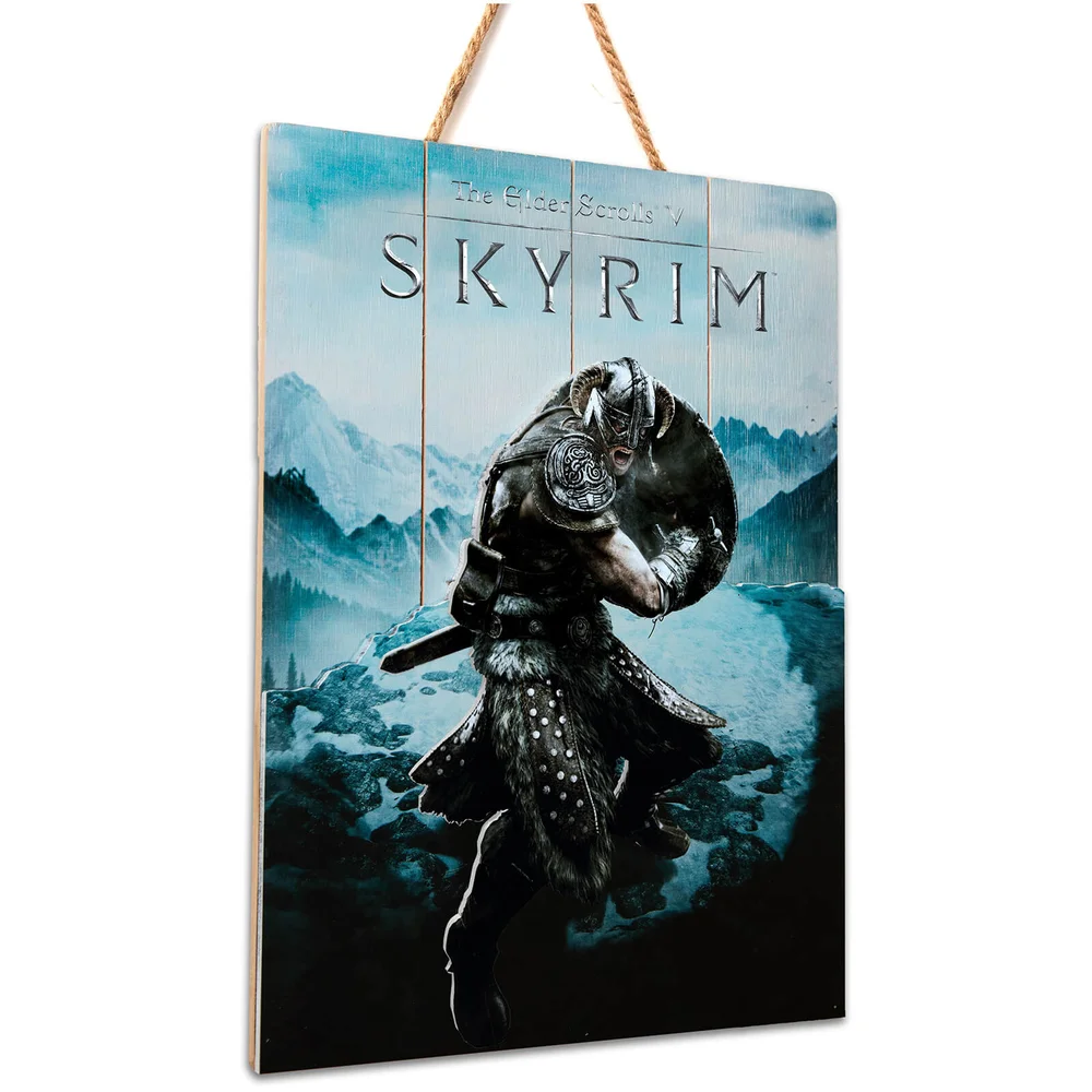 Arts Collector Skyrim Aereal Hout Kunst - Limited Edition Afbeelding 1