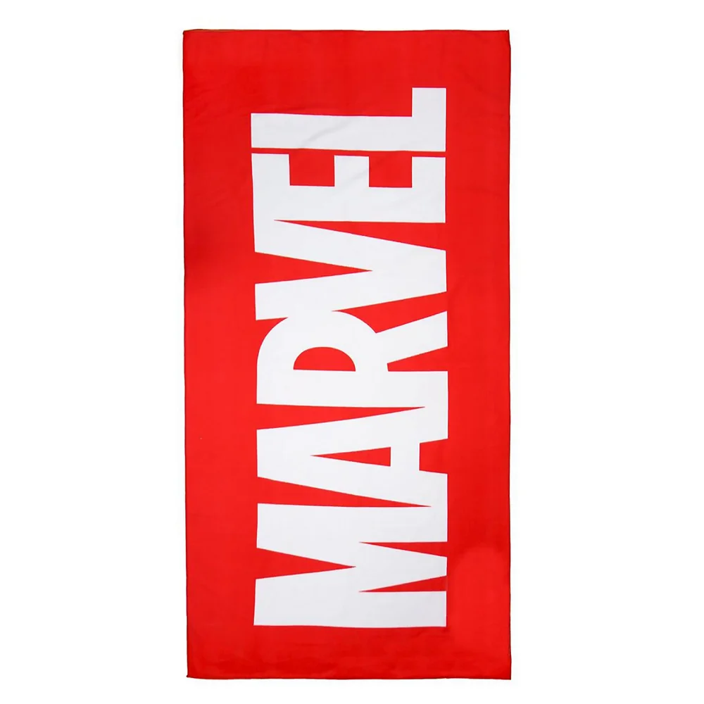 Marvel Logo Microfiber Strandlaken - Rood Afbeelding 1