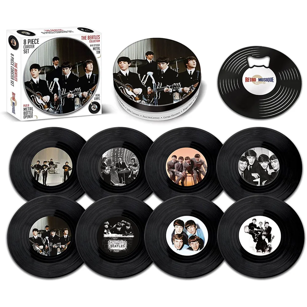 The Beatles 8 Pieces Coaster Tin Set Afbeelding 1