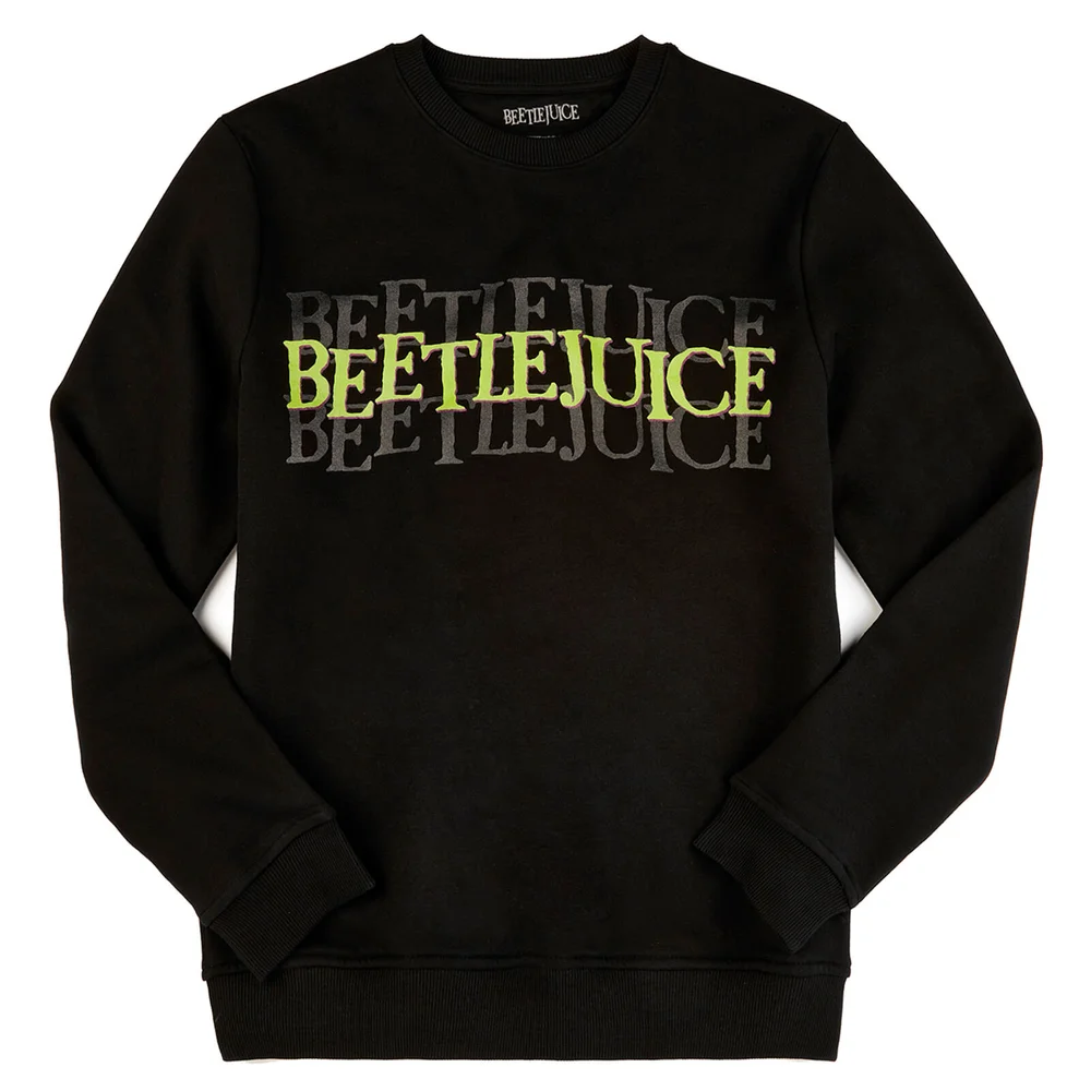 Beetlejuice Say It Three Times Sweatshirt - Black - S - Zwart Afbeelding 1