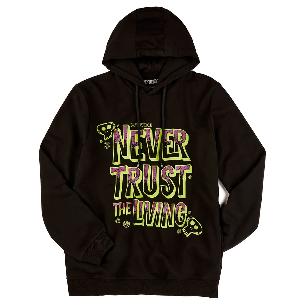 Beetlejuice Never Trust The Living Hoodie - Black - S Afbeelding 1