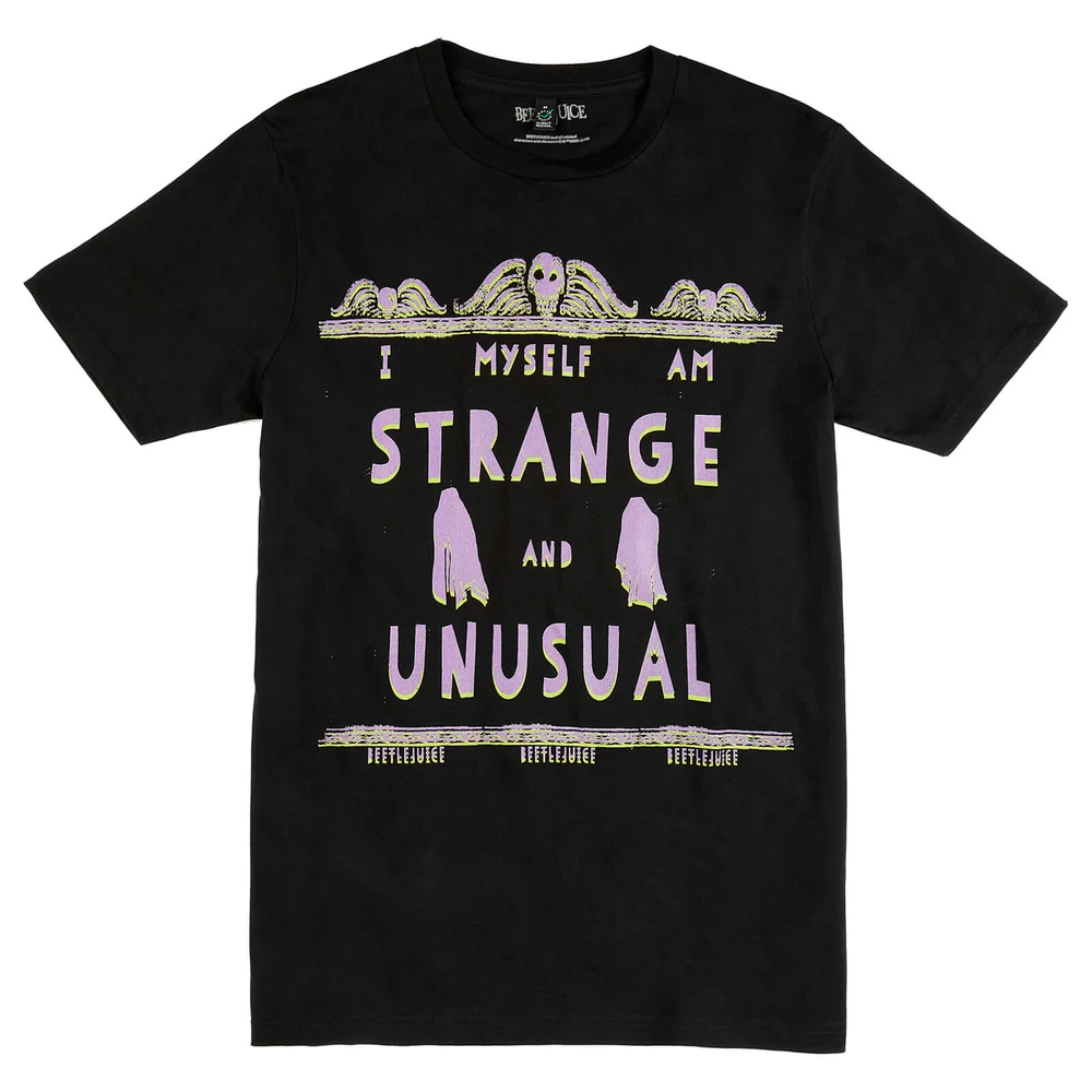 Beetlejuice I Myself Am Strange And Unusual Unisex T-Shirt - Black - S - Zwart Afbeelding 1