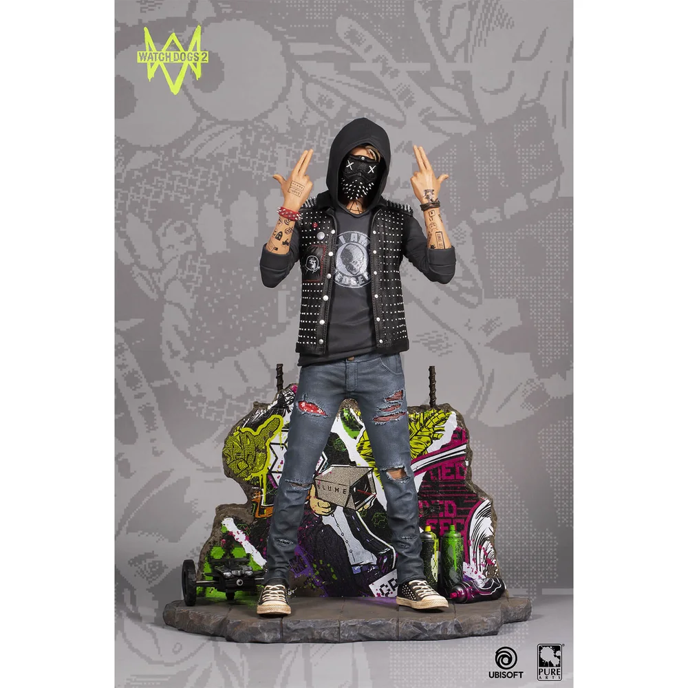 PureArts Watch Dogs 2 Hacktivist Wrench 1:4 Scale Statue Afbeelding 1