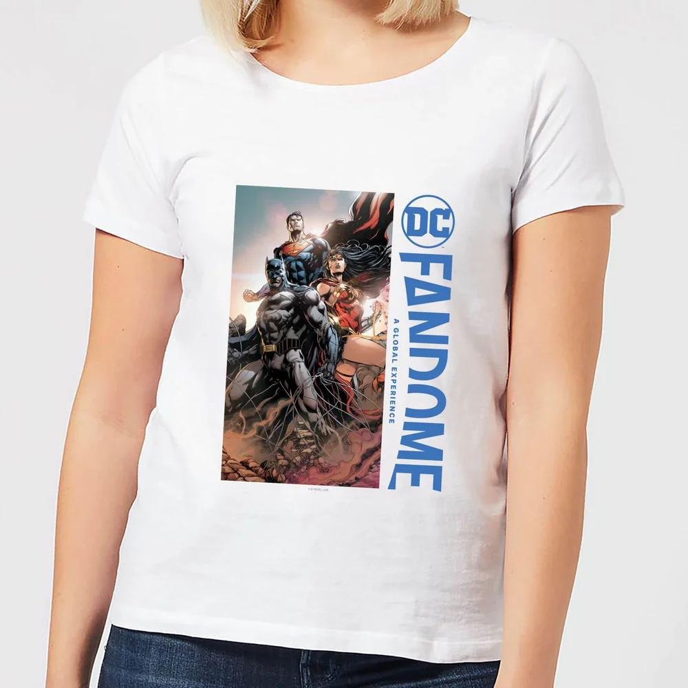 DC Fandome Batman, Wonderwoman, Superman Women's T-Shirt - White - XS Afbeelding 1