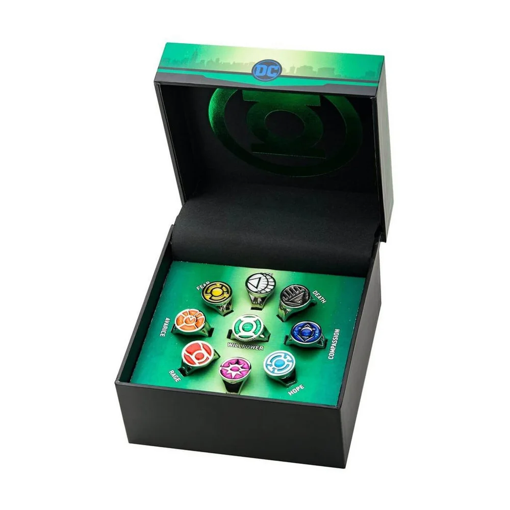 DC Comics Green Lantern Corps Limited Edition Ringset - EU Exclusief Afbeelding 1