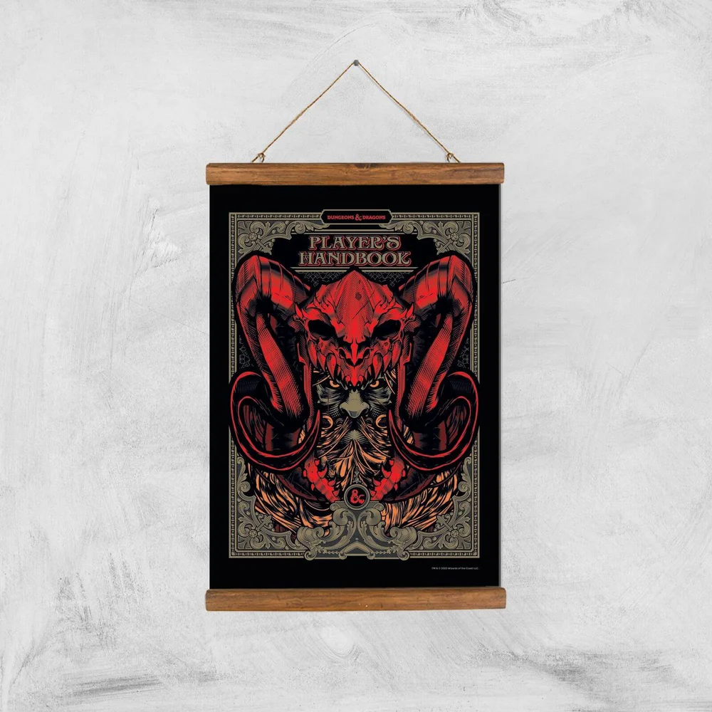 Dungeons & Dragons Players Handbook Giclee Art Print - A3 - Wooden Hanger Afbeelding 1