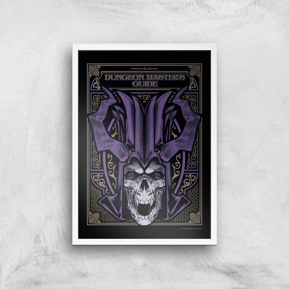 Dungeons & Dragons Dungeon Master Giclee Art Print - A4 - White Frame Afbeelding 1