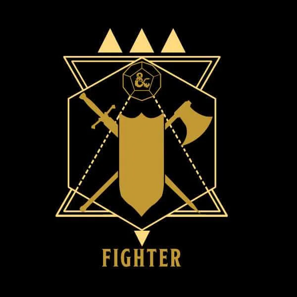 Dungeons & Dragons Fighter Men's T-Shirt - Zwart