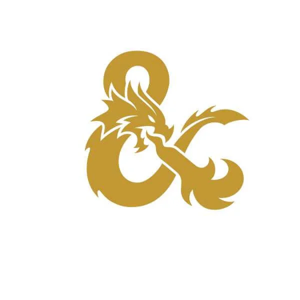 Dungeons & Dragons Ampersand Gold Men's T-Shirt - Wit