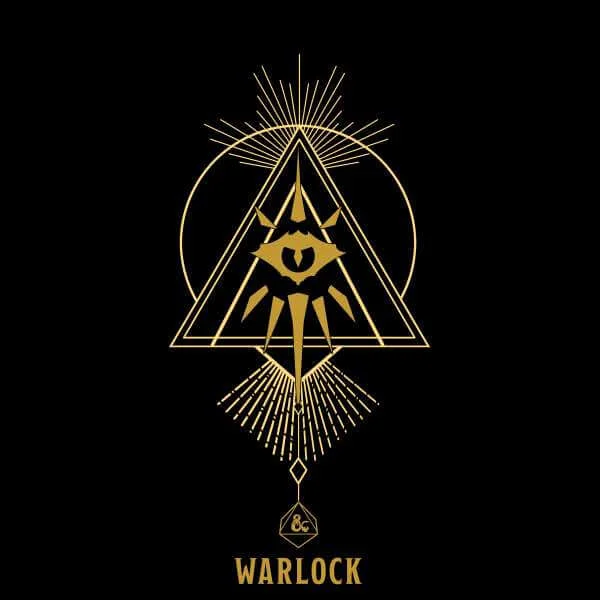Dungeons & Dragons Warlock Men's T-Shirt - Zwart