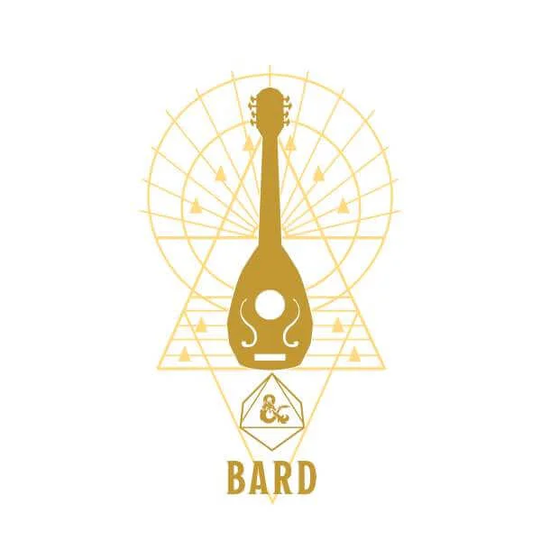 Dungeons & Dragons Bard Men's T-Shirt - Wit