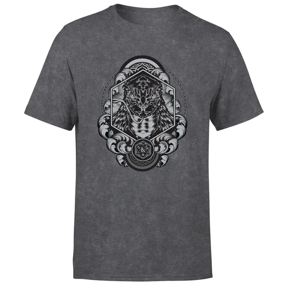 Dungeons & Dragons Yuan Ti Unisex T-Shirt - Zwart Acid Wash - S Afbeelding 1