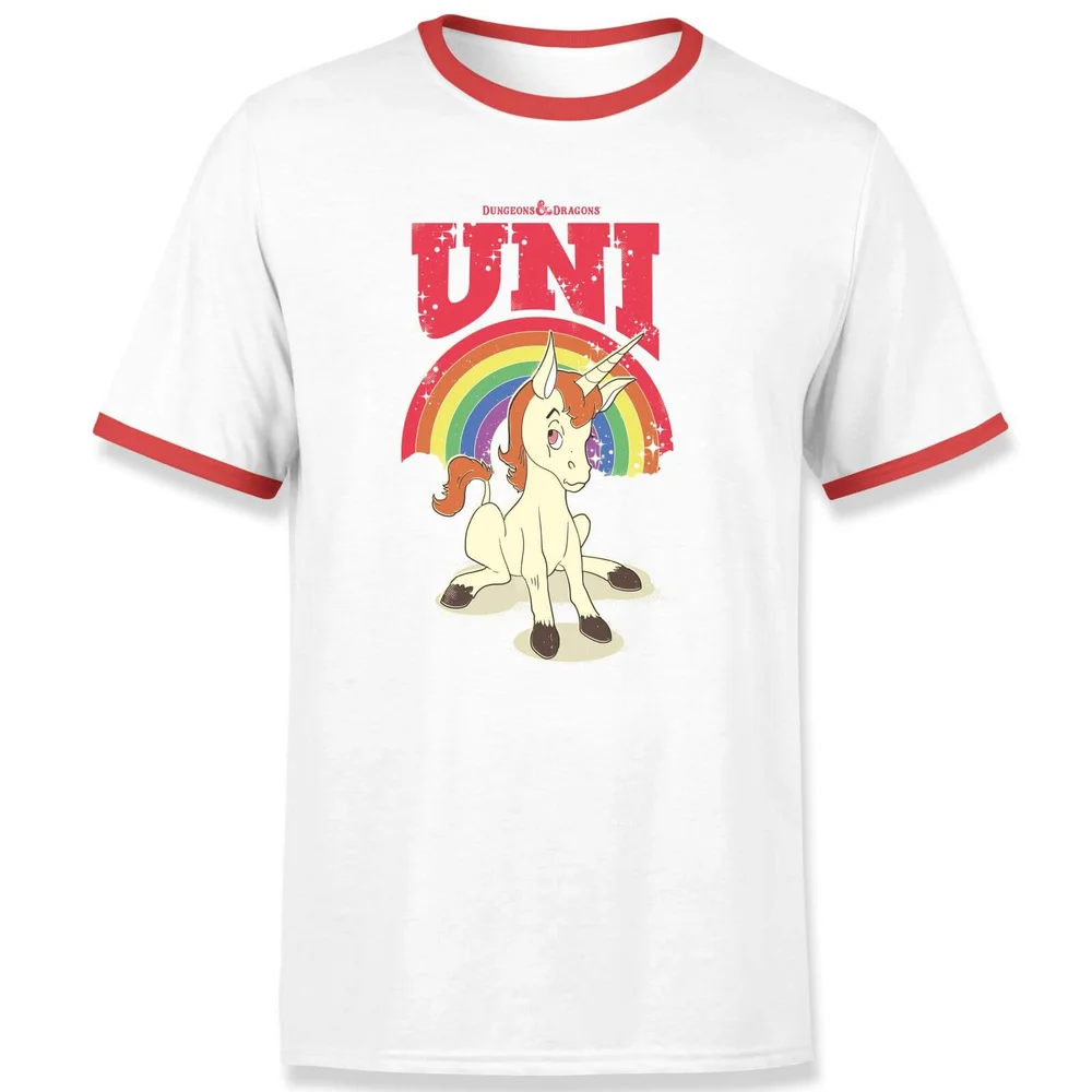 Dungeons & Dragons D&D Cartoon Uni Unisex T-Shirt - Wit - S Afbeelding 1