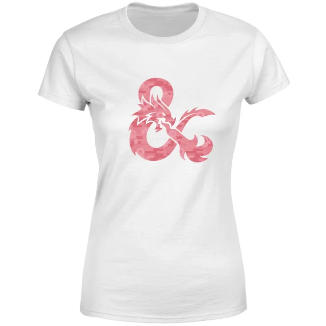 Dungeons & Dragons Ampersand Roze Women's T-Shirt - Wit