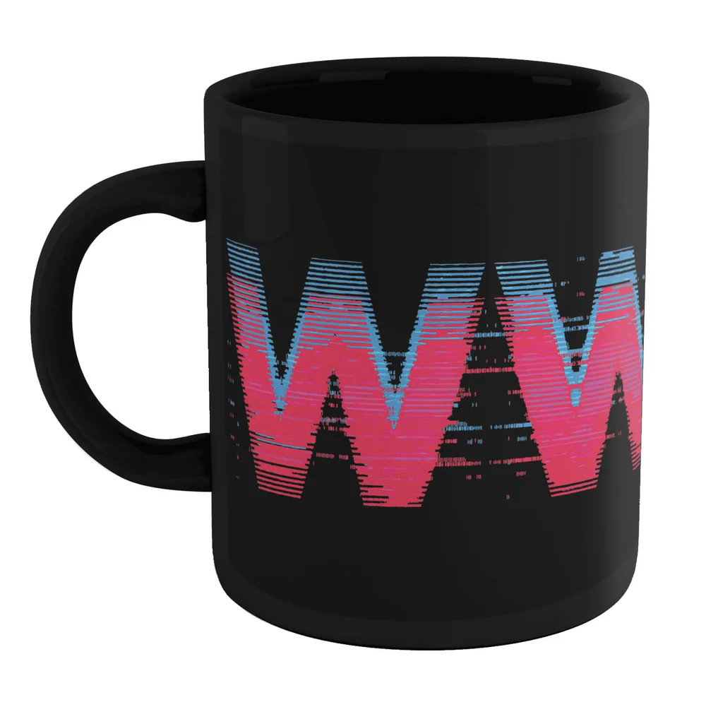 Wonder Woman Retro Glitch Mug - Zwart Afbeelding 1