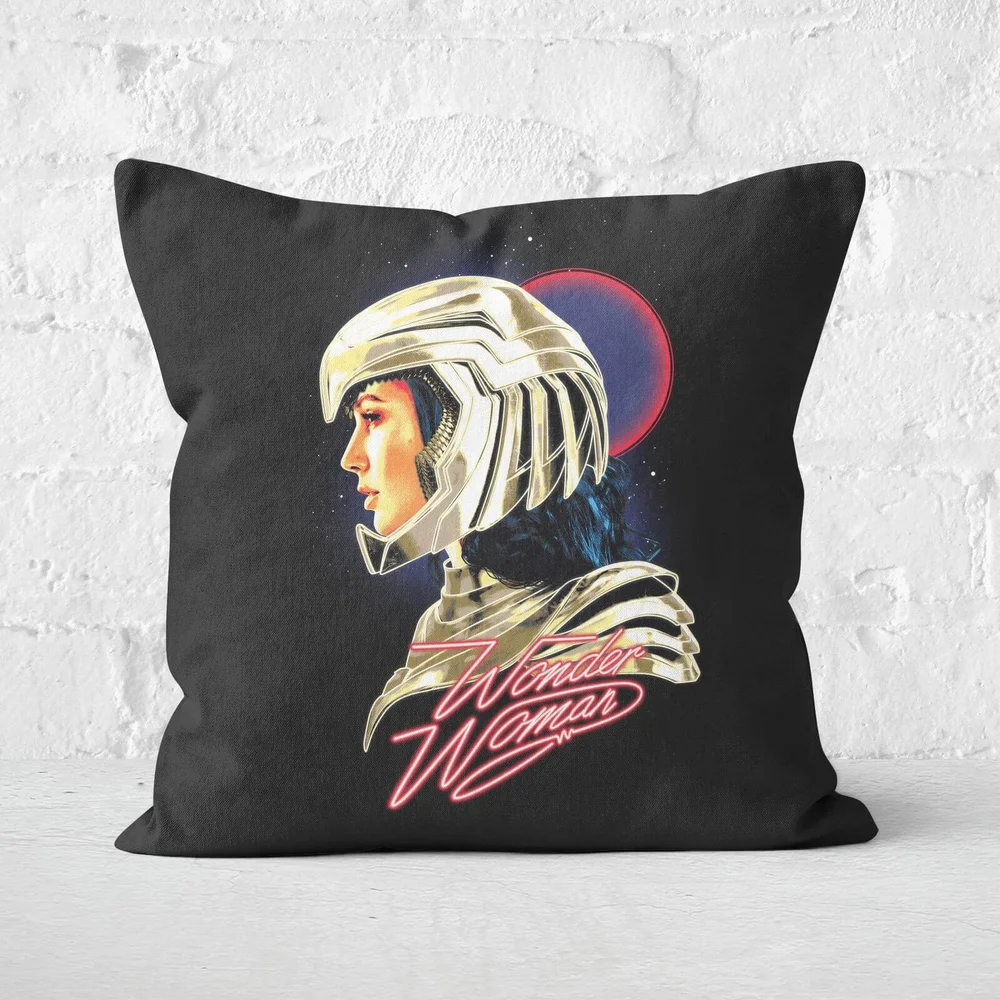 Wonder Woman Retro Neon Square Cushion - 40x40cm - Soft Touch Afbeelding 1