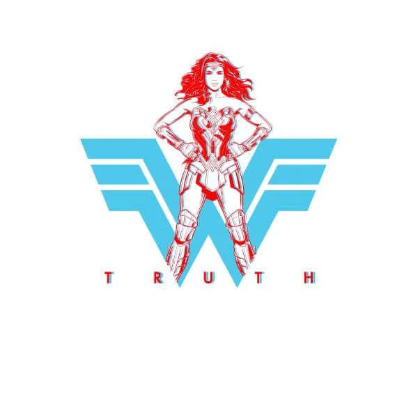 Wonder Woman Truth Unisex Ringer T-Shirt - Wit