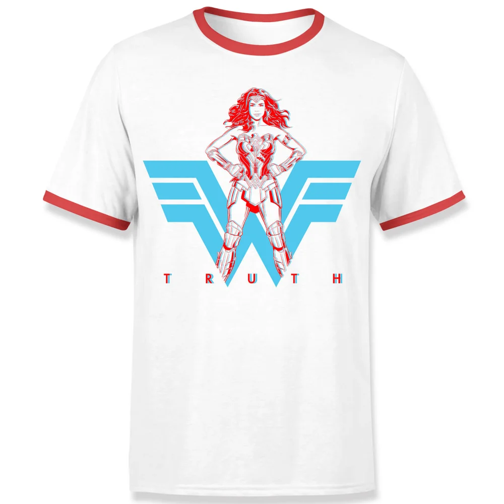 Wonder Woman Truth Unisex Ringer T-Shirt - Wit - S Afbeelding 1