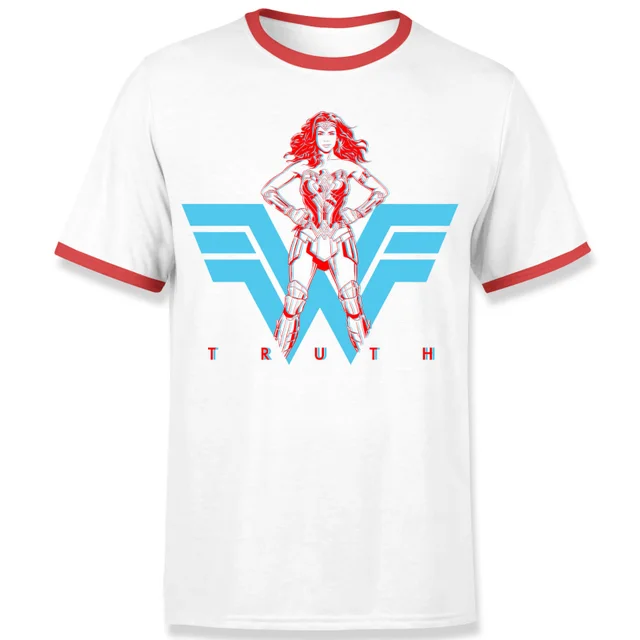 Wonder Woman Truth Unisex Ringer T-Shirt - Wit