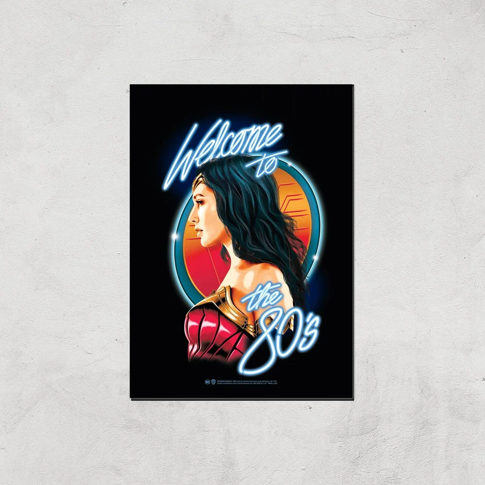 Wonder Woman Retro Giclee Art Print - A4 - Print Only Afbeelding 1
