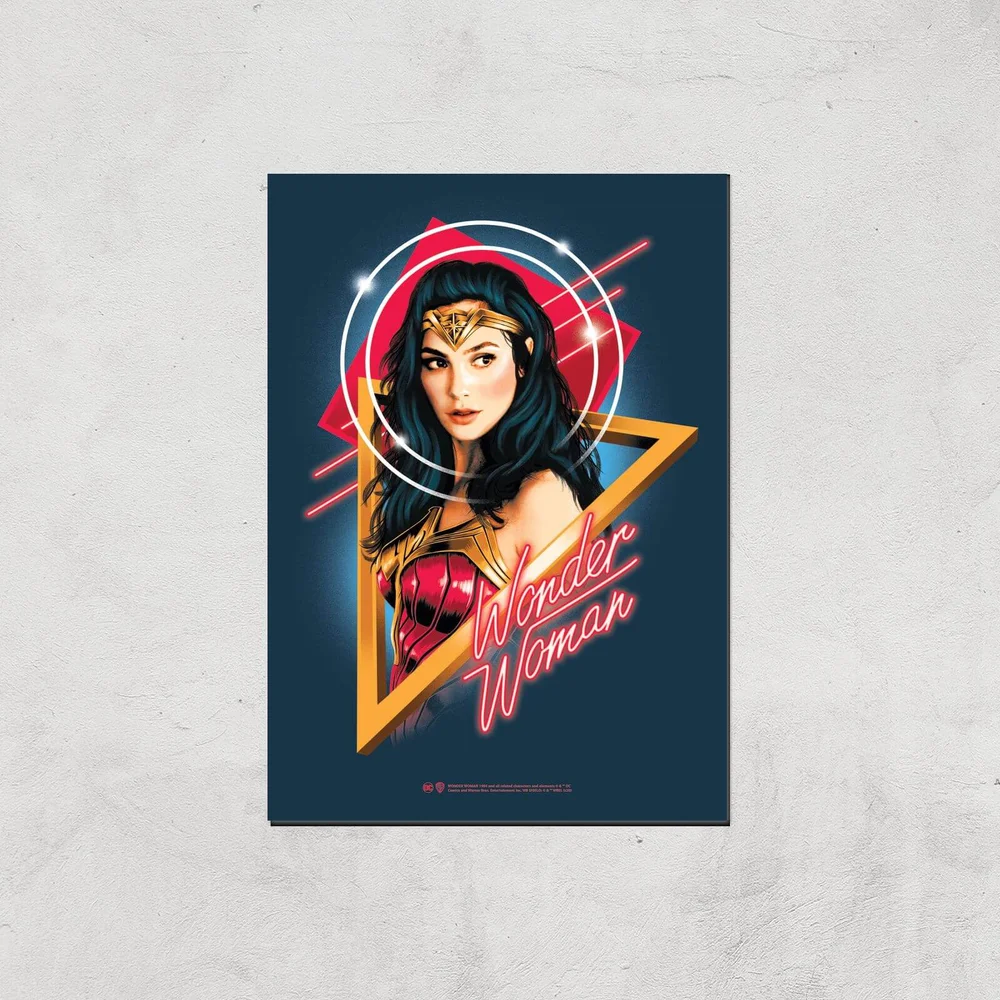Wonder Woman Welcome To The 80s Giclee Art Print - A4 - Print Only Afbeelding 1