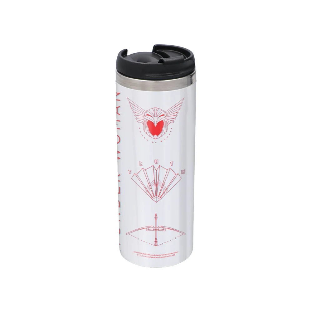 Wonder Woman Woman Of Power Stainless Steel Thermo Travel Mug - Metallic Finish Afbeelding 1