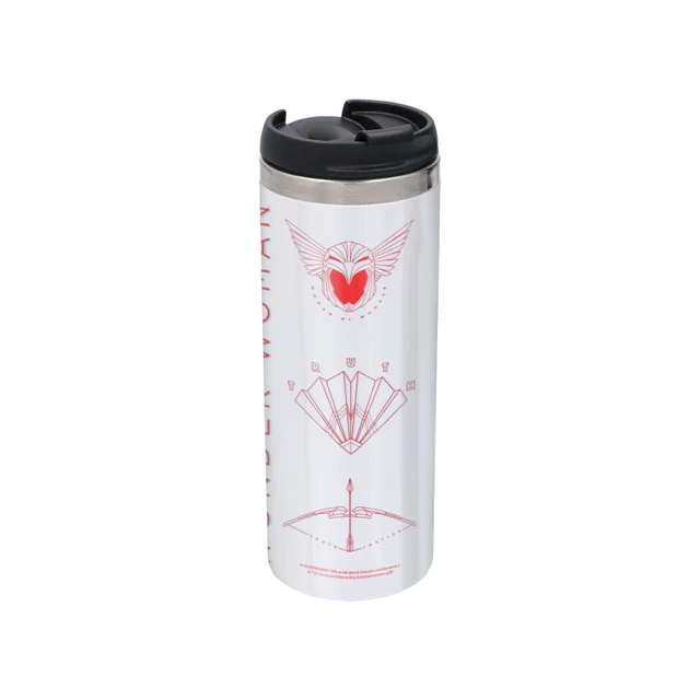 Wonder Woman Woman Of Power Stainless Steel Thermo Travel Mug - Metallic Finish