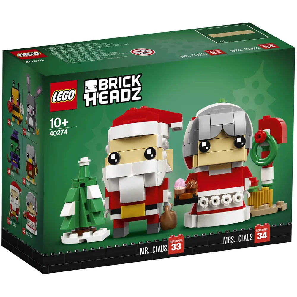 LEGO Brickheadz: Mr. & Mrs. Claus (40274) Afbeelding 1