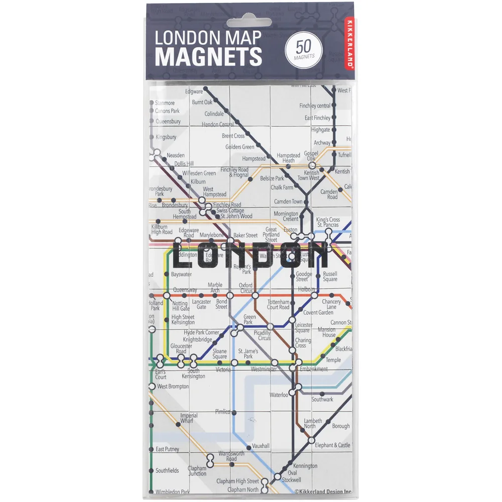 Kikkerland London Map Magnets Afbeelding 1