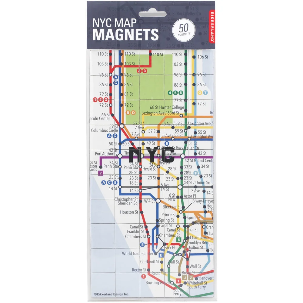 Kikkerland New York Map Magnets Afbeelding 1