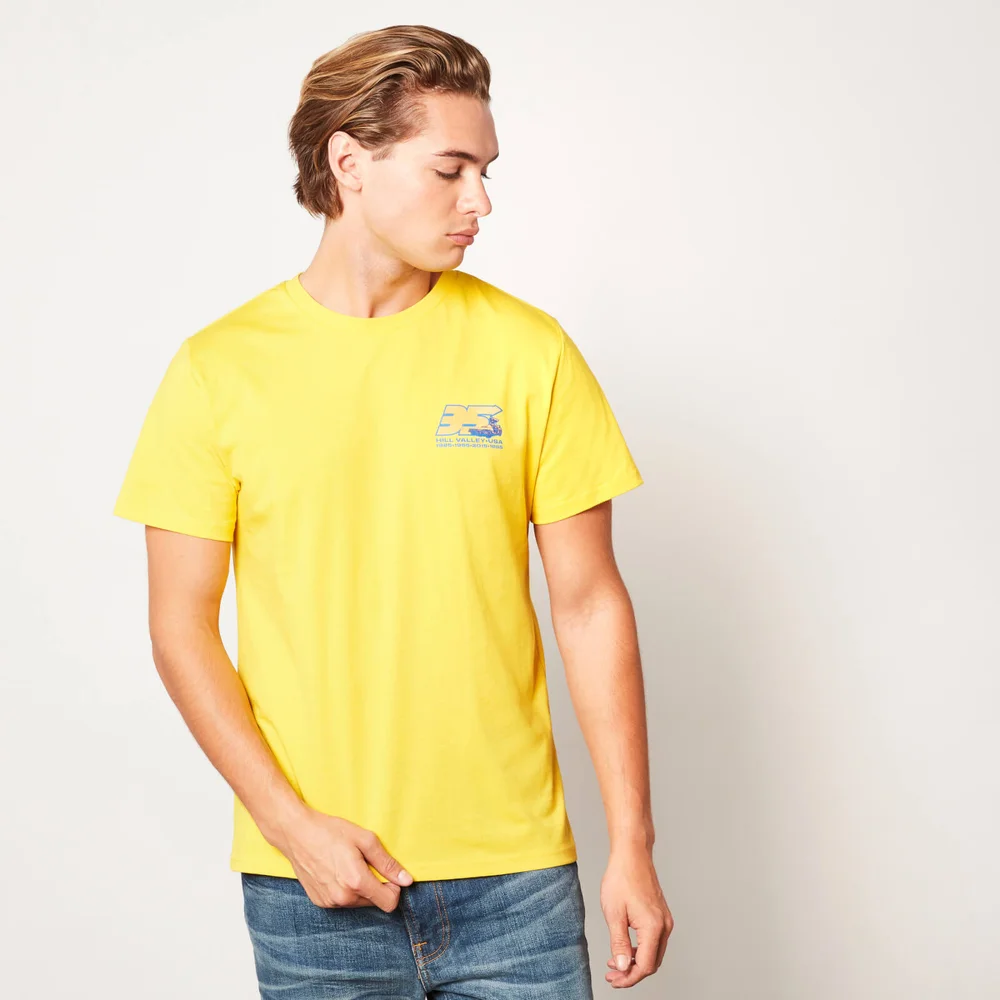 Back to the future 35 Hill Valley Front Unisex T-Shirt - Geel - S Afbeelding 1