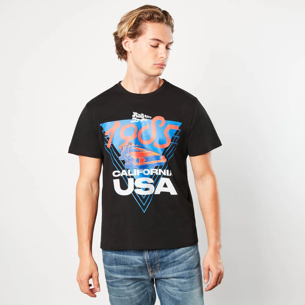 Back to the future 1985 California USA Car Unisex T-Shirt - Zwart - S Afbeelding 1