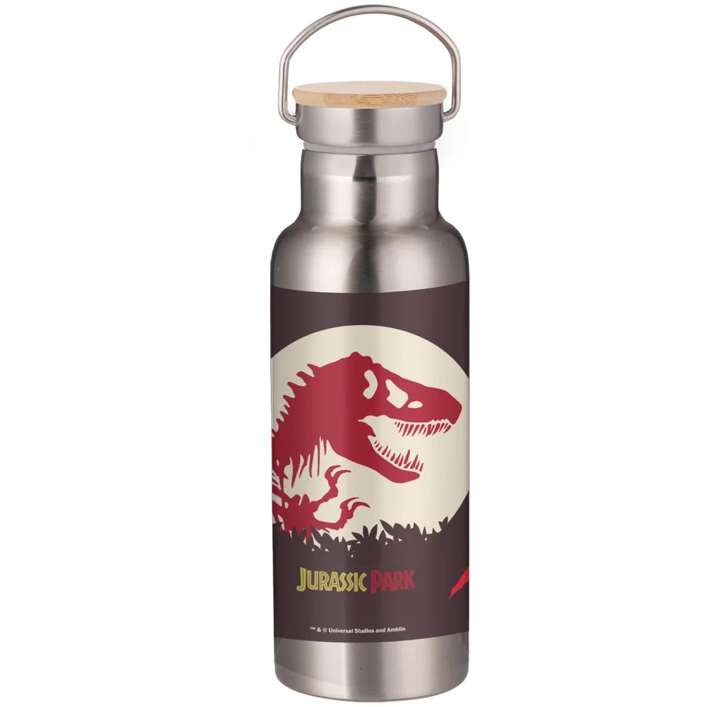 Jurassic Park T-Rex Portable Insulated Water Bottle - Steel Afbeelding 1