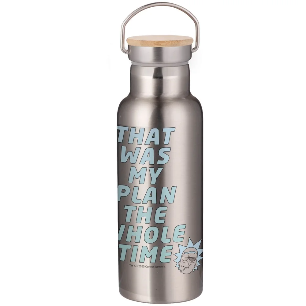 Rick & Morty That Was My Plan... Portable Insulated Water Bottle - Steel Afbeelding 1