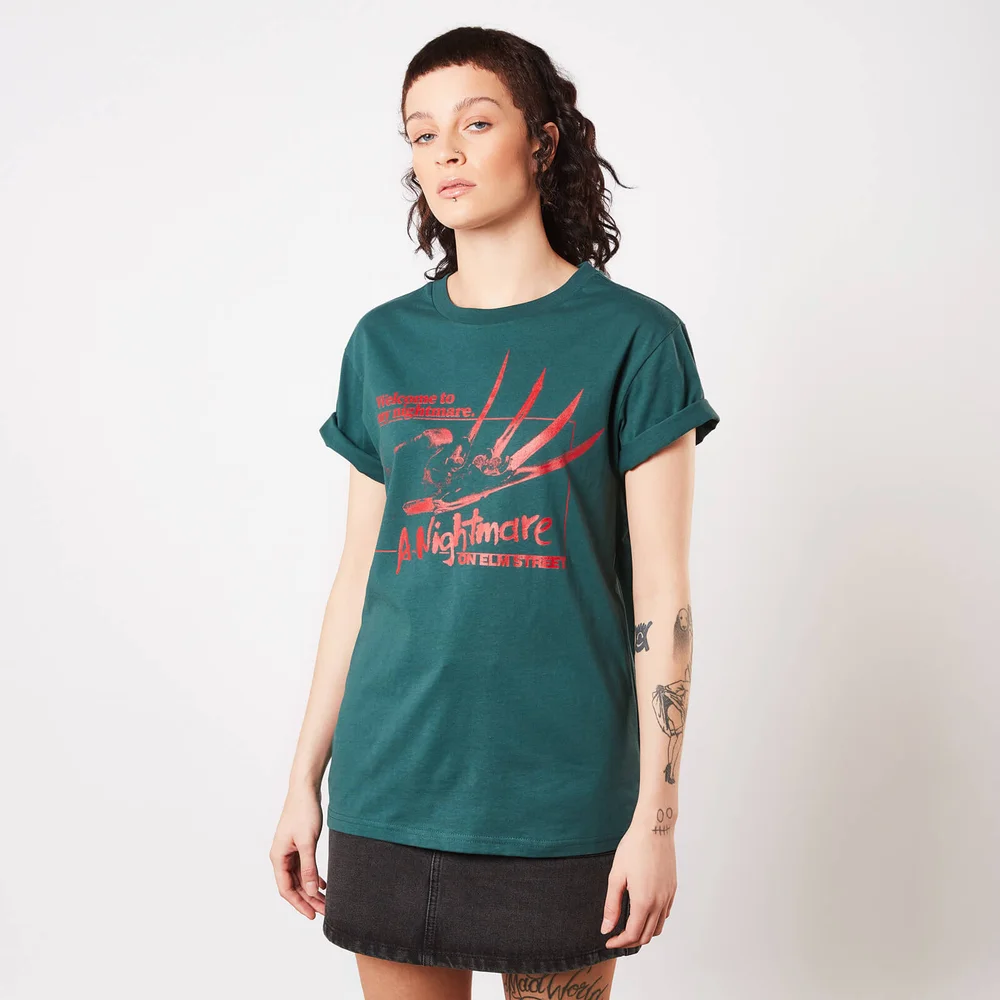 A Nightmare On Elm Street Welcome To My Nightmare Women's T-Shirt - Forest Groen - XS Afbeelding 1