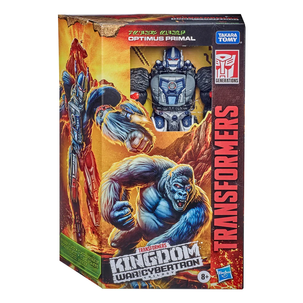 Hasbro Transformers Generations War for Cybertron: Kingdom Voyager WFC-K8 Optimus Primal Actiefiguur Afbeelding 1