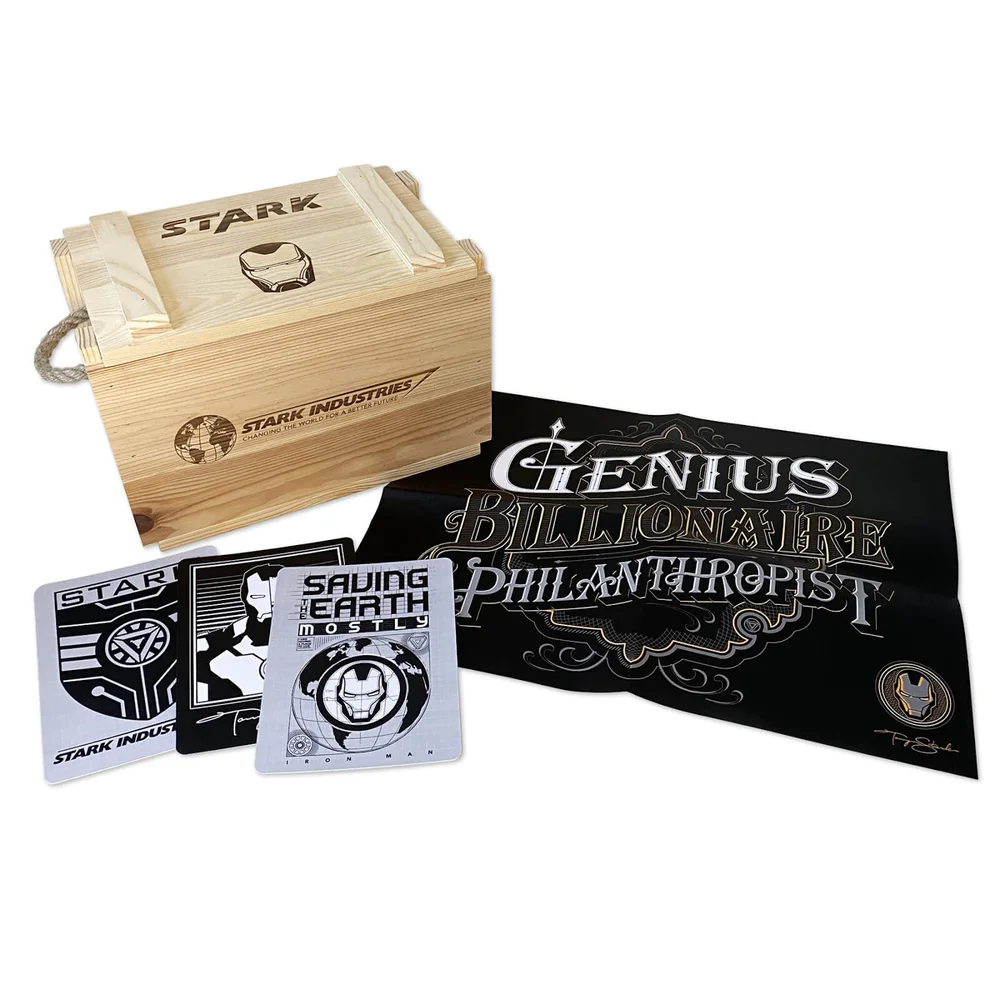 Iron Man Stark Industries Ammo Crate with Tony Stark Poster, Art Cards & Blu-ray storage Afbeelding 1