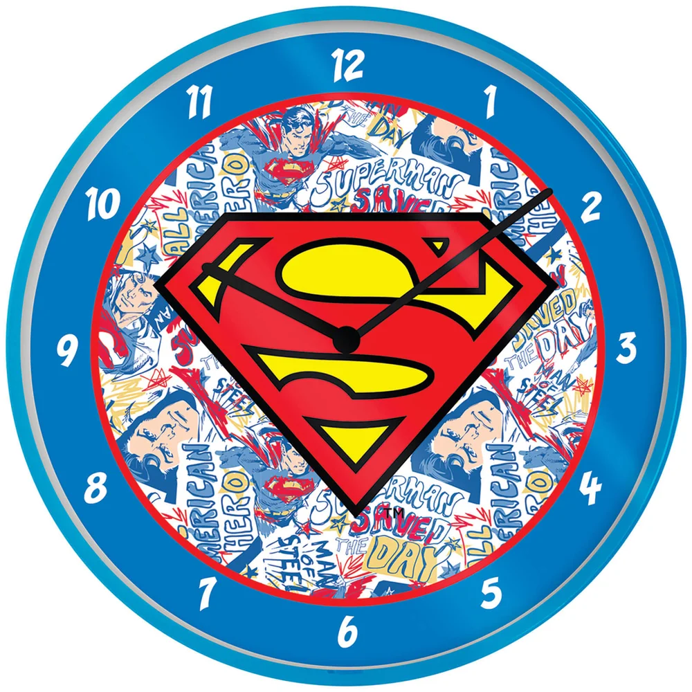 Superman Logo Klok 25 cm Afbeelding 1