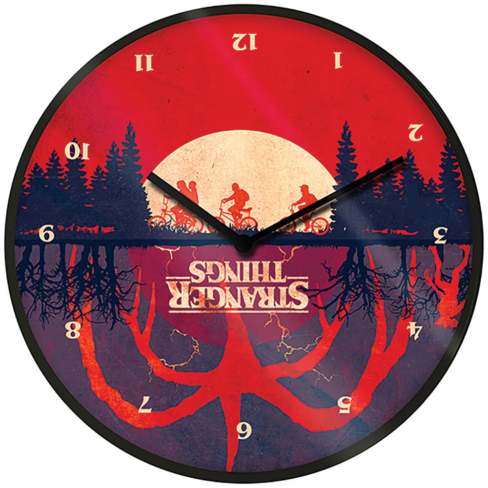 Stranger Things Upside Down Clock 10 Inch Afbeelding 1