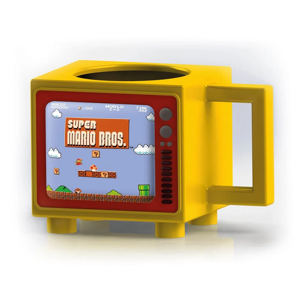 Nintendo Super Mario Retro TV Warmte Wisselende Mok Afbeelding 1