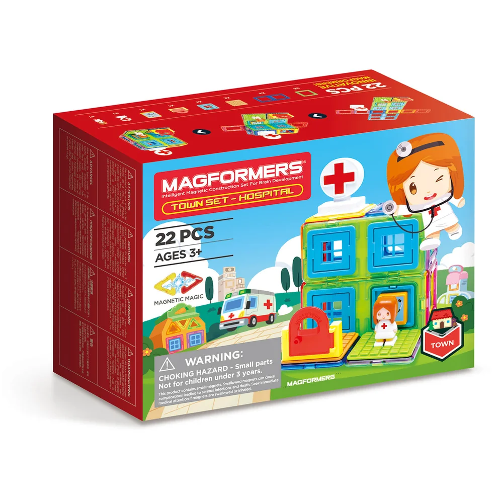 Magformers Stad Set - Ziekenhuis Afbeelding 1
